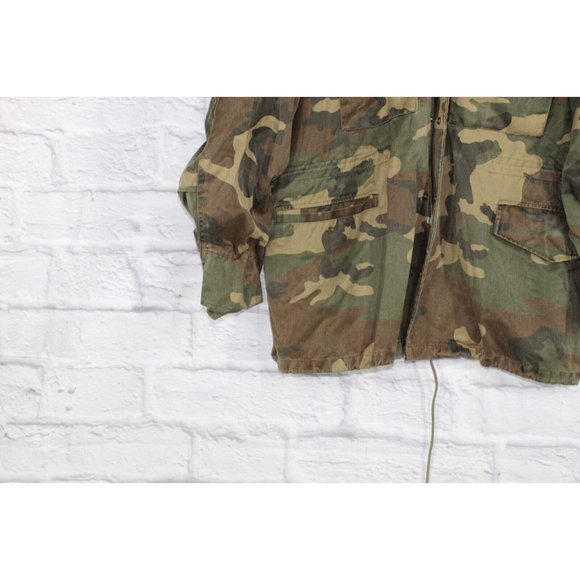 US Army Men's Camouflage Cotton Full Zip Cold Weather Field Coat Jacket Size M - Picture 3 of 8